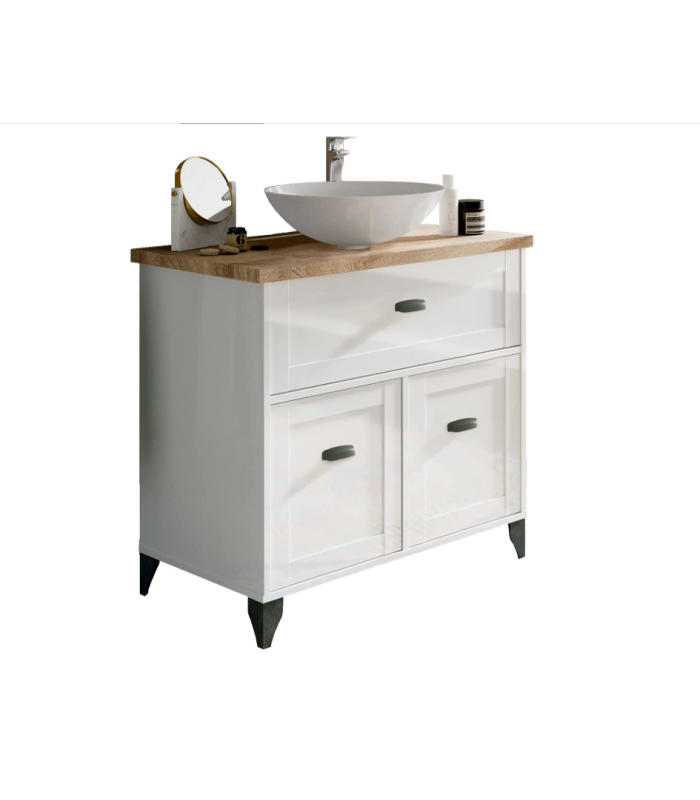 Meuble lavabo Toscana en finition blanche 95 cm(hauteur)85