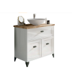 Mueble de baño con lavabo cerámico Toscana acabado color blanco 95 cm(alto)85 cm(ancho)47 cm(largo)