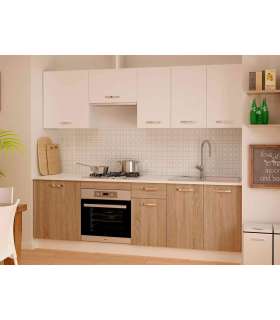 KIT-KIT de cozinha completa 240 cm(largura) cor carvalho-branco