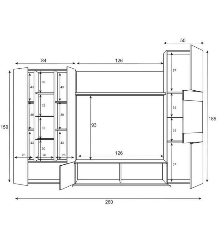 Disegno living room furniture in Canadian oak and bright white