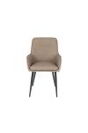 Pacote 2 poltronas Dugar estofado em polipiel marrom, 87cm (alta) 57cm (largura) 60cm (largo)