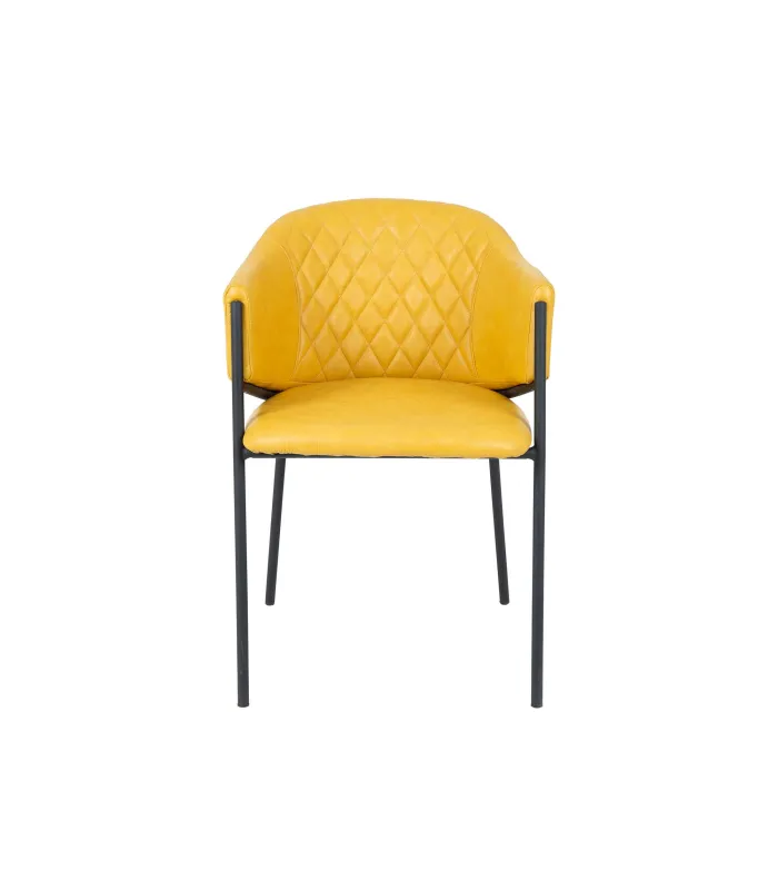 Pack de 2 butacas elegantes en polipiel ocre