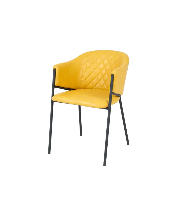 Pack de 2 butacas elegantes en polipiel ocre