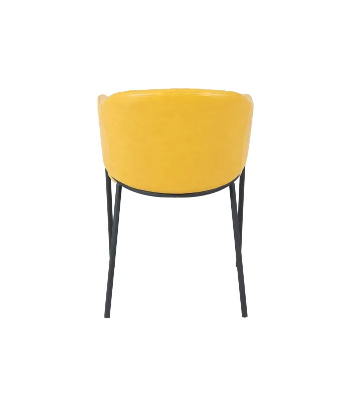 Pack de 2 butacas elegantes en polipiel ocre