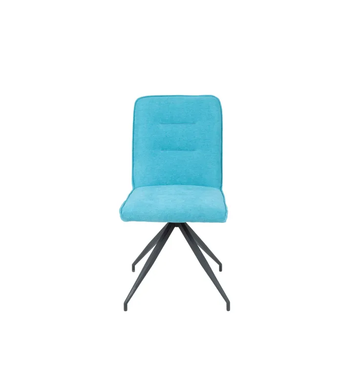 Pack 2 sillas Carol en terciopelo azul turquesa