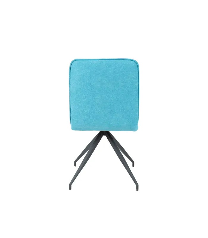 Pack 2 sillas Carol en terciopelo azul turquesa