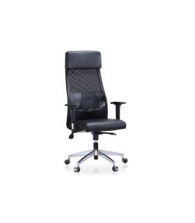 Cadeira de escritório regulável em altura Fluxo de ar em preto