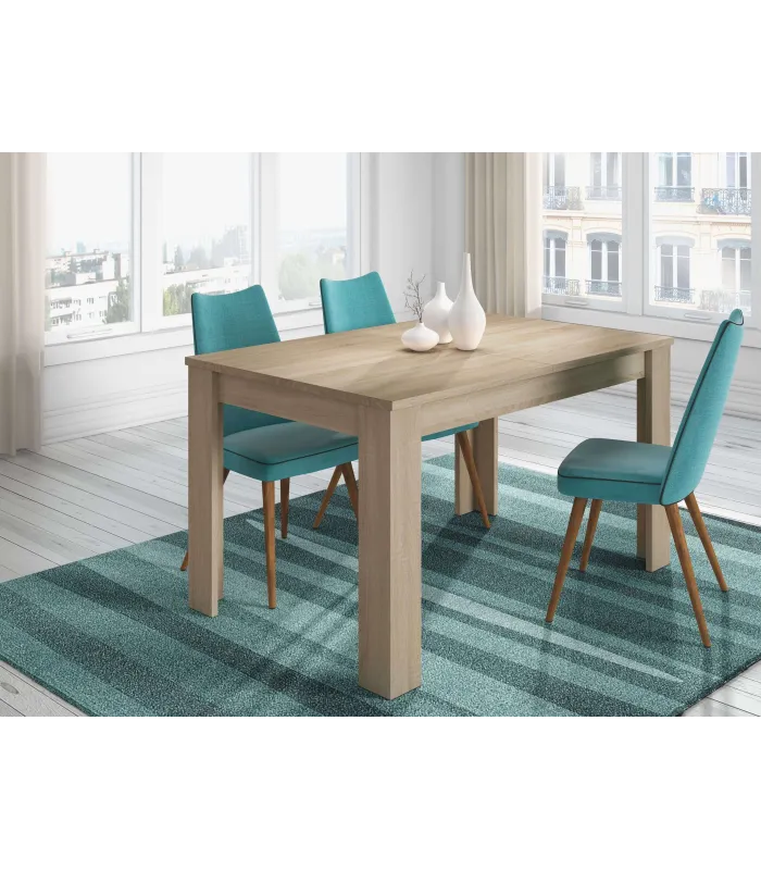 FRS Mesas de salon Mesa comedor extensible Paris en color roble