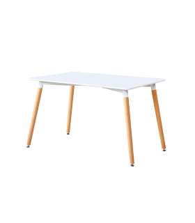 Md-Nordika table rectangulaire fixe finition blanche 75