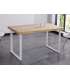 Fixed lounge table in wild oak white or black structure.