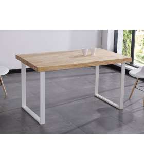 Fixed lounge table in wild oak white or black structure.