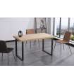 Mesa fixa Natural carvalho nordish preto estrutura 140 cm (largura)80 cm (largo) 76.5 cm (alto)