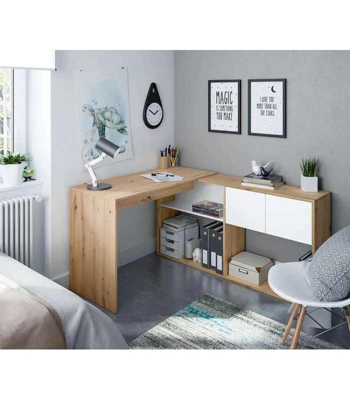 copy of Desk Fits with 2-door, 2-hole reversible buc.