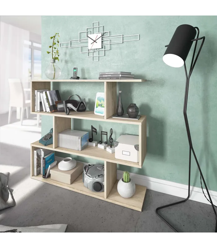 Estantería baja en roble canadiense, 97x110x24 cm