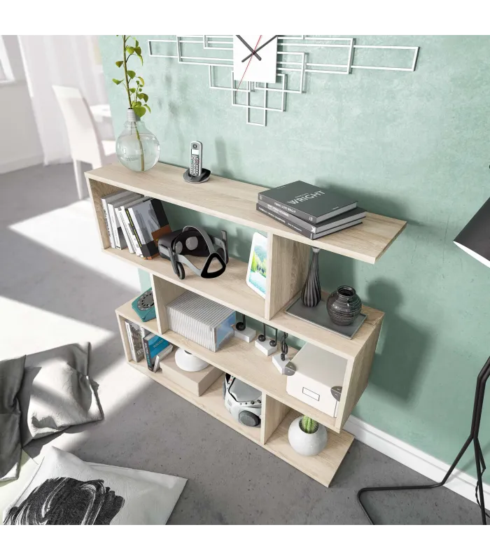 Estantería baja en roble canadiense, 97x110x24 cm