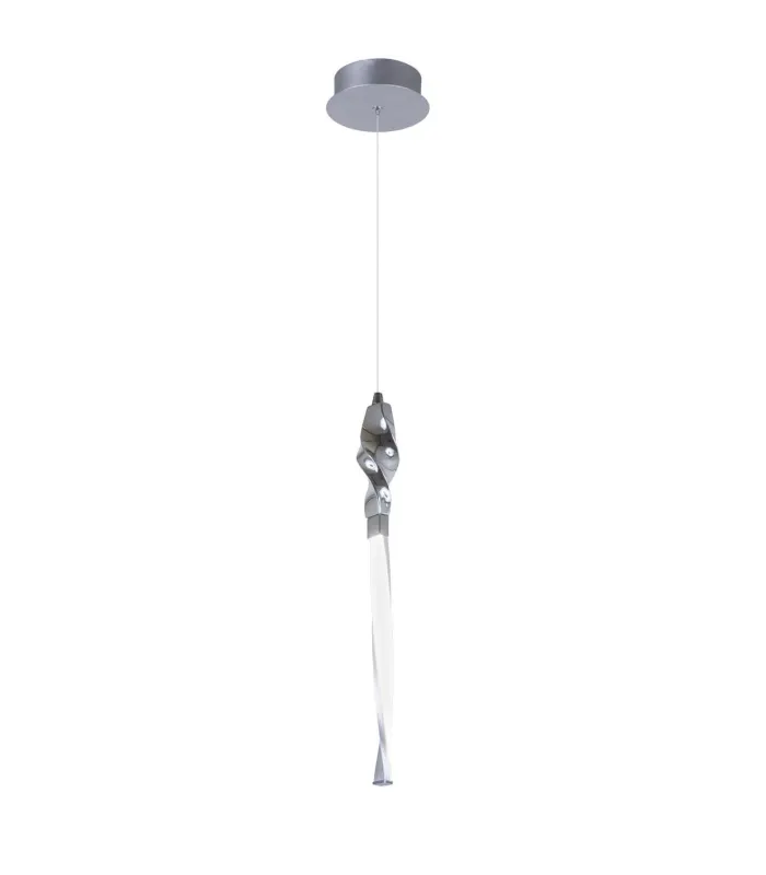 Colgante LED Mar cromo 51 cm, metal, 8W