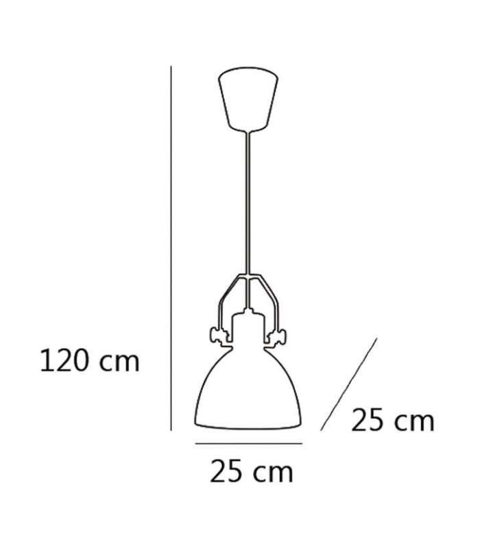 ILAJP Colgante Pendente Aliso acabamento cinza 120 cm(altura)25