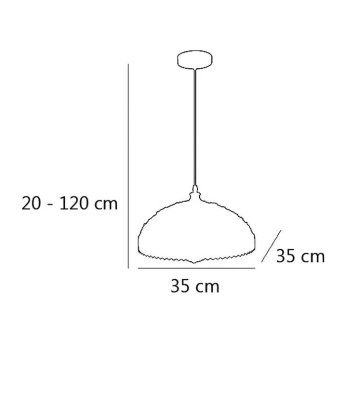 Lámpara colgante Cala en metal blanco