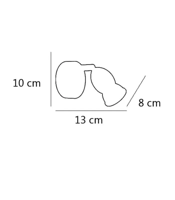 Bala luz de parede em níquel acetinado 10 cm(altura)13