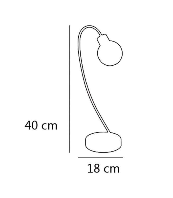 Candeeiro de mesa Olivo acabamento cromado 40 cm(altura)12