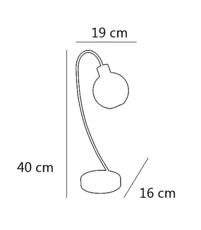 ILAJP Sobremesas Sobremesa Menta acabado en cromo 40 cm(alto)