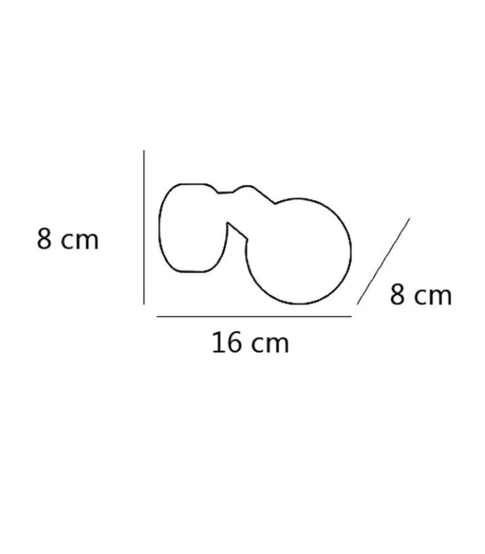 Aplique a pared Vera color cuero, moderno y funcional