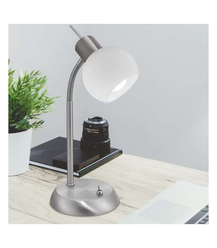 Vera lampe de table nickel satiné 34 cm(hauteur)13