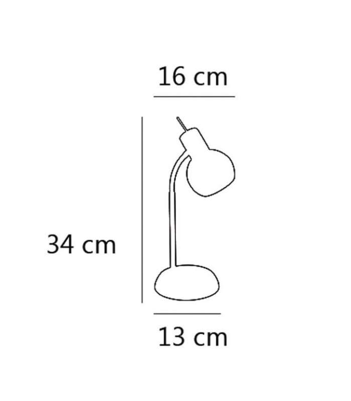 Vera lampe de table nickel satiné 34 cm(hauteur)13