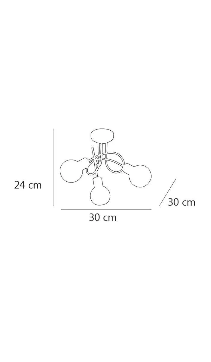ILAJP Colgante Candeeiro de tecto 3 luzes Vera couro
