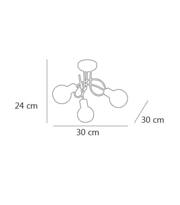 ILAJP Colgantes Lámpara a techo 3 luces Vera cuero 24cm(alto)