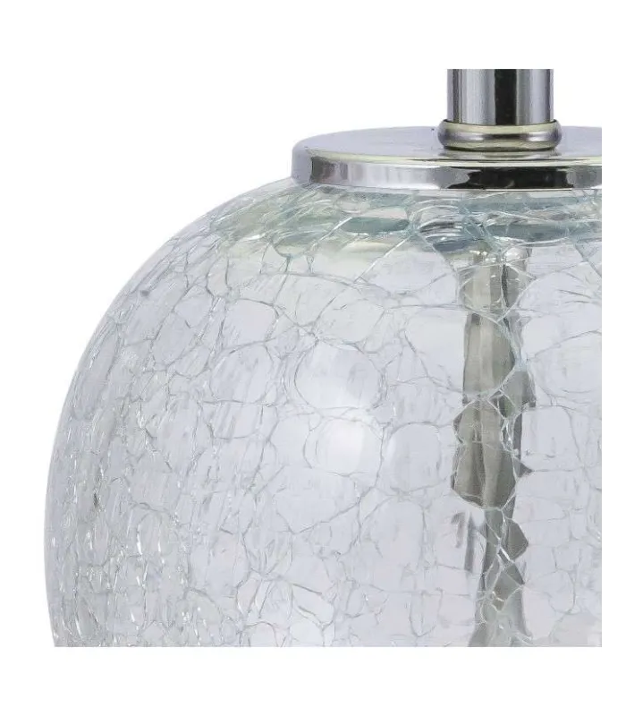 Lámpara de sobremesa modelo Bram cristal cromo