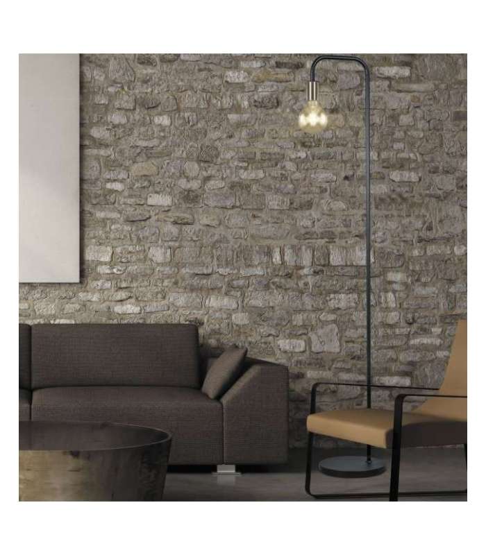 Lampadaire Igor finition cuir noir 155 cm(hauteur) 25