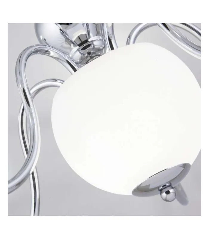 Lámpara Maxima 5 luces cromo, diseño moderno