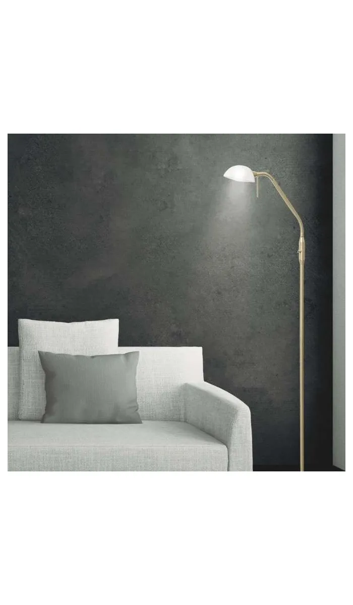 Lámpara de pie para salón Jacobo cuero 150 cm(alto) 23