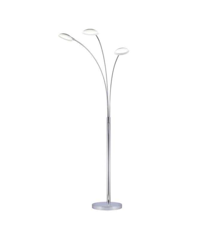 Draco led floor lamp in chrome 175 cm(height) 70 cm(width) 60