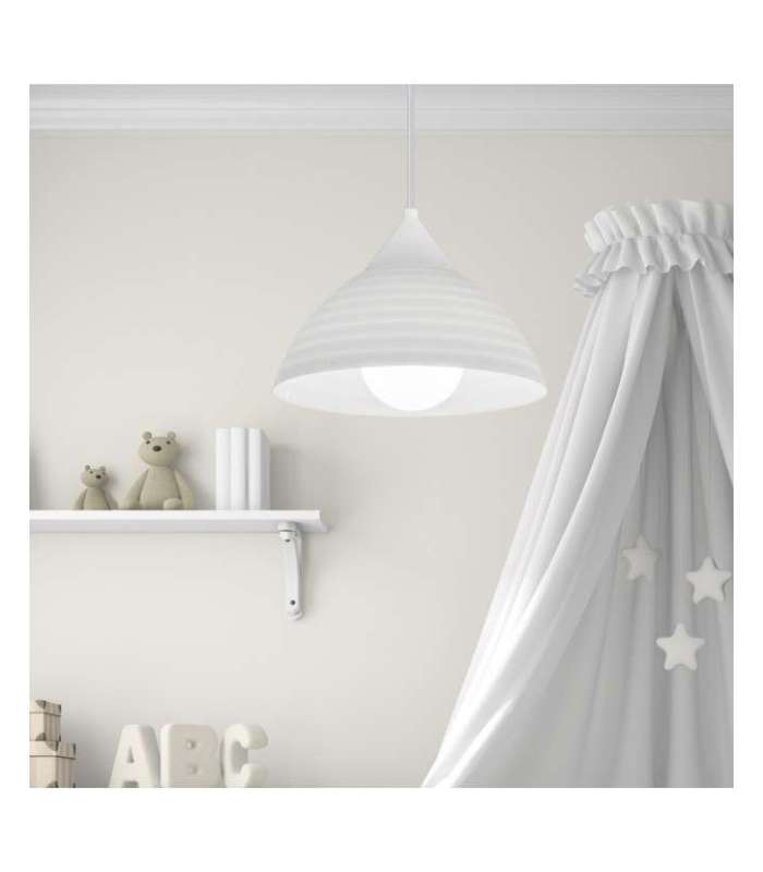 Lampe pendante finition blanche modèle Milo 33/100 cm(hauteur)