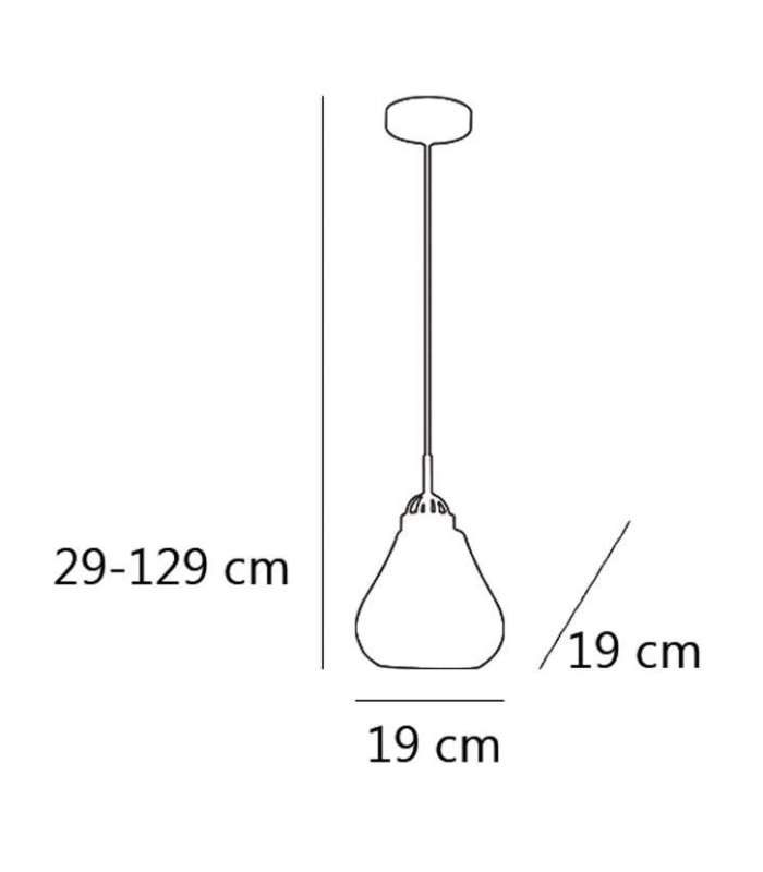 COLGANTE 20 CAPRI CUERO 1 X 60W E-27 - DIAMETRO 20CMS