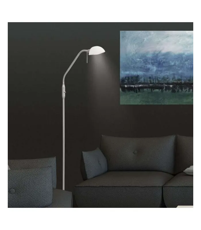 Lámpara de pie para salón Modos niquel satinado 150 cm(alto) 23