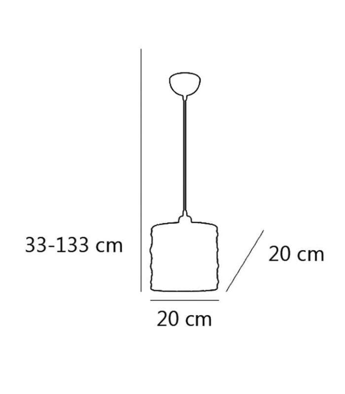 ILAJP Colgantes Colgante modelo Remo acabado cromo 33 cm(alto)