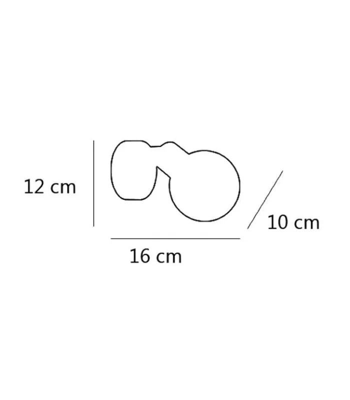 Aplique a pared Rolo acabado en cuero 20 cm(alto)60 cm(ancho)24
