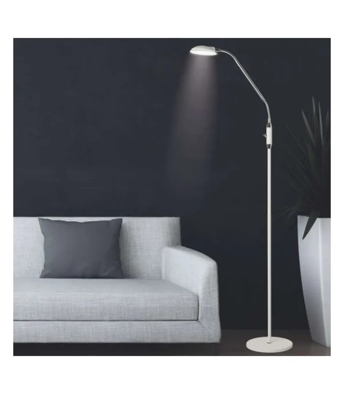 Lámpara de pie led modelo Denis acabado blanco