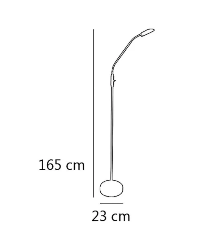 Lámpara de pie LED modelo Denis blanca 165 cm