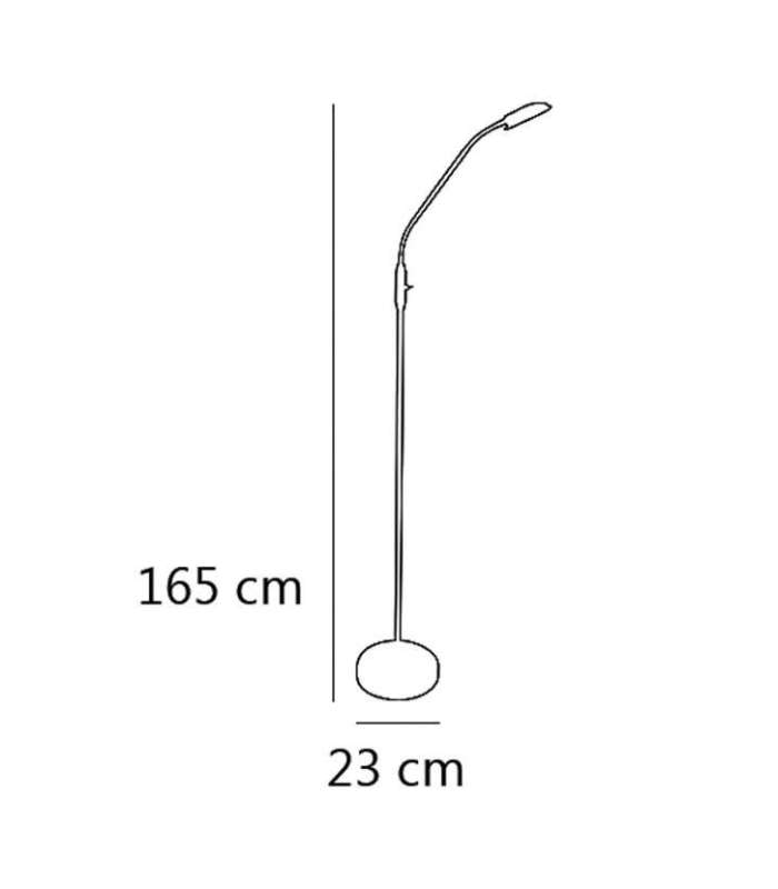 Floor lamp led model Denis silver finish 147 cm(height) 23