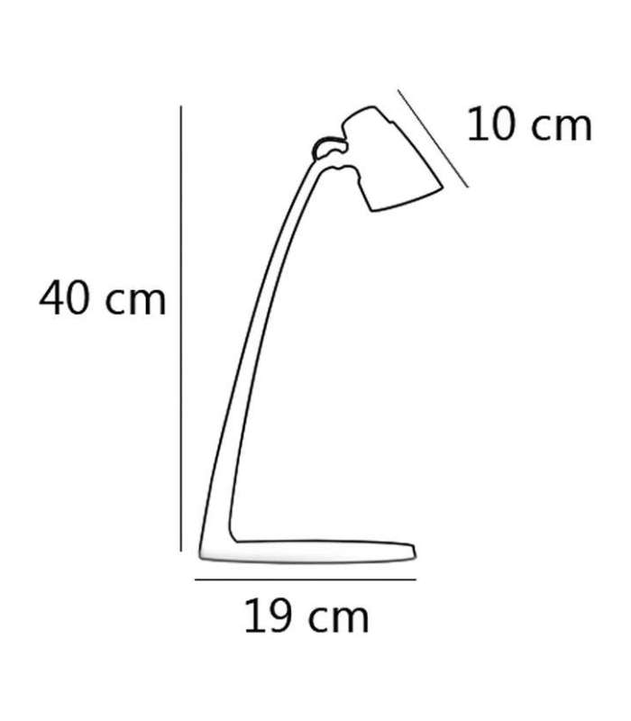 Lampe à led Flexo modèle Clase finition blanche/argentée 40