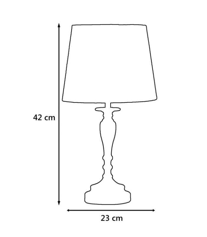 Pack de 2 sobremesas cromo modelo Anturio 43 cm(alto)23