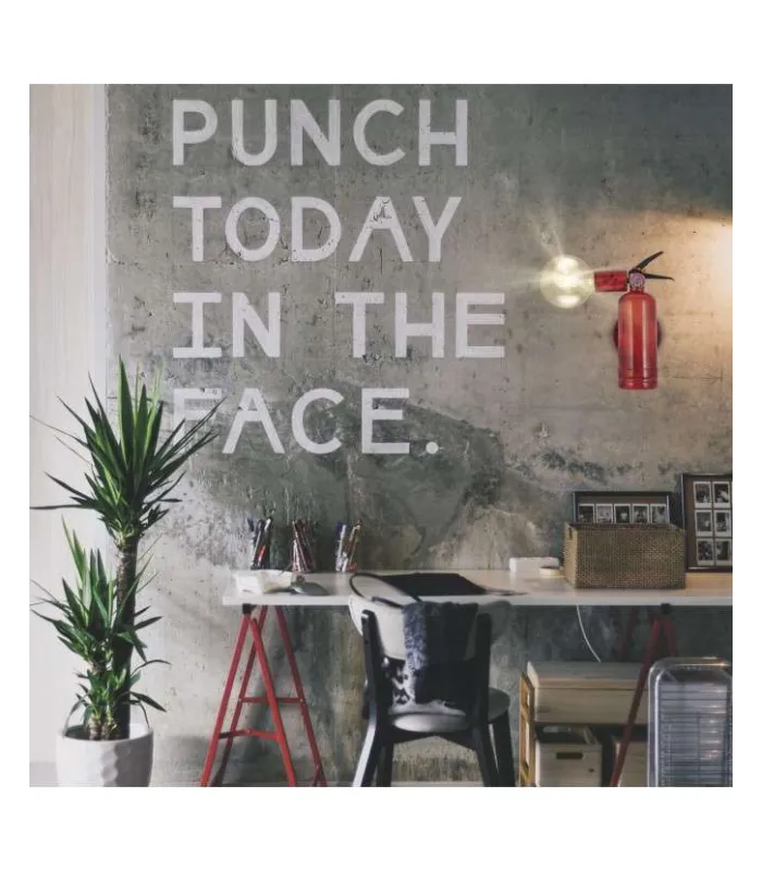 Aplique de pared retro rojo 26 cm metal