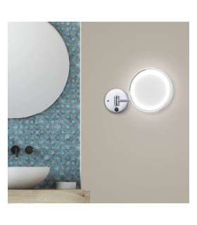 Wall light with mirror model Peter chrome finish 23 cm (height)