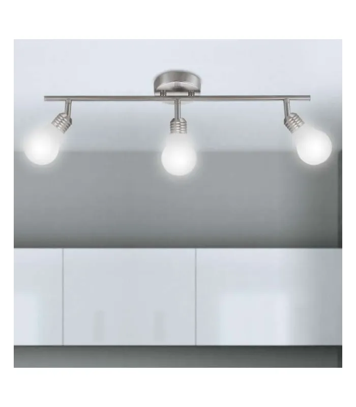 Plafón Melisa 3 luces niquel satinado 57 cm