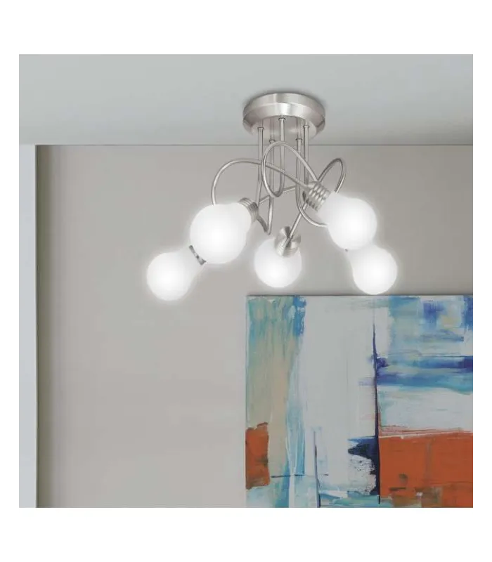 Plafón Melisa 5 luces, diseño moderno y elegante