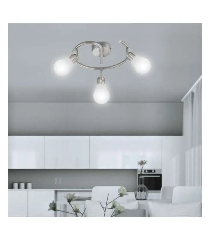 Plafón Melisa 3 luces, diseño moderno con tulipas